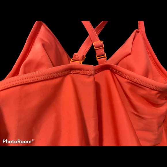 Orange one piece bathing suit. - Picture 2 of 2